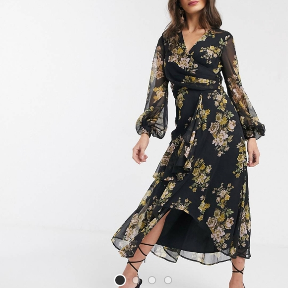 ASOS · Floral Wrap Dress - Picture 2 of 6